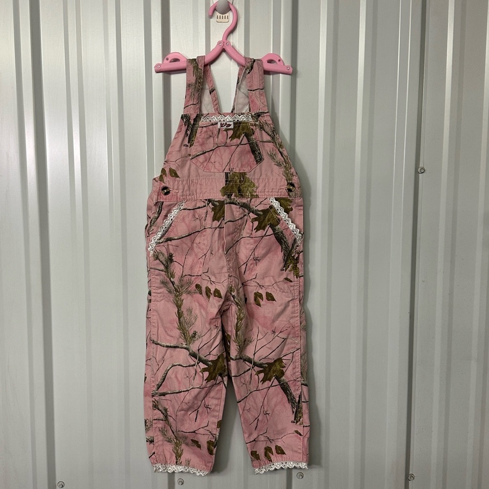 Realtree Pink Camo Toddler Bib Overalls Girls Camouflage Country Farm Outfit
